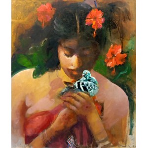 Jamal, 20 X 24, Oil on Canvas, Figurative Painting, AC-JML-015